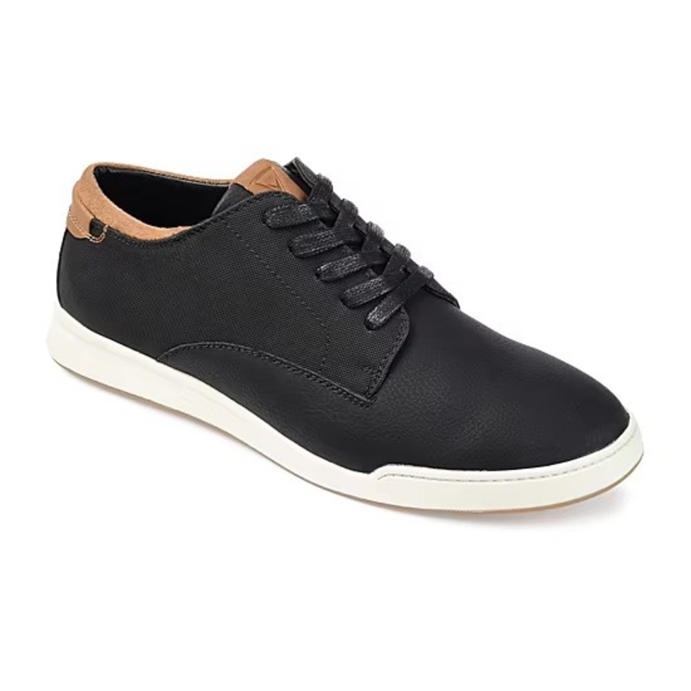 Vance Co Aydon Mens Casual Sneaker Black Tan Low Top Wide Width Size 12WD NEW